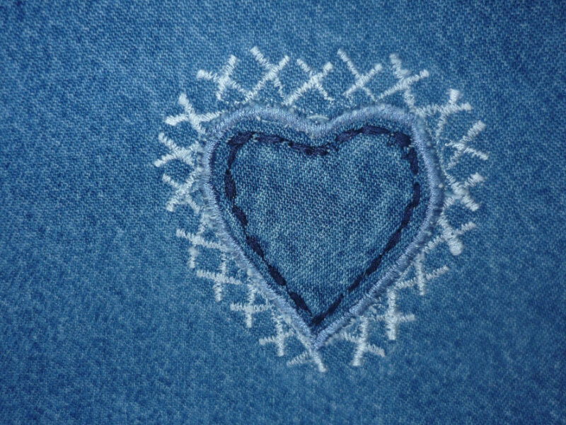 darning a garment